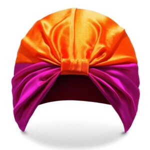 purple-orange hair wrap