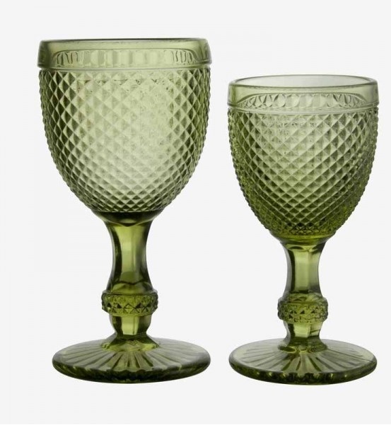 green glassware