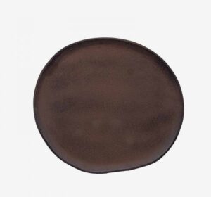 Circular Small Plate - Brown