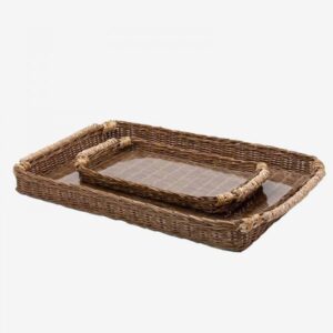 Large Rattan Trays