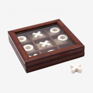 Leather & Glass Desk Game