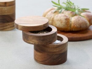 Wooden Salt & Pepper Holder