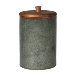 Green Ceramic Jar w/ Lid