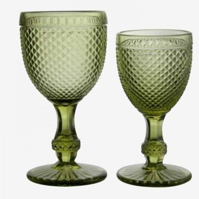 green glassware